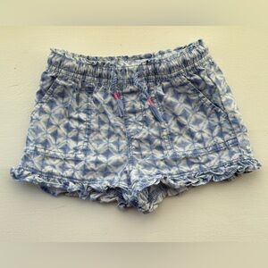 Baby Gap Toddler Ruffle Blue Print Pull-On Shorts size 4